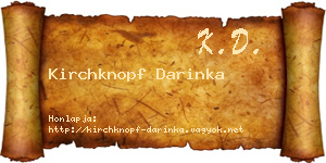 Kirchknopf Darinka névjegykártya